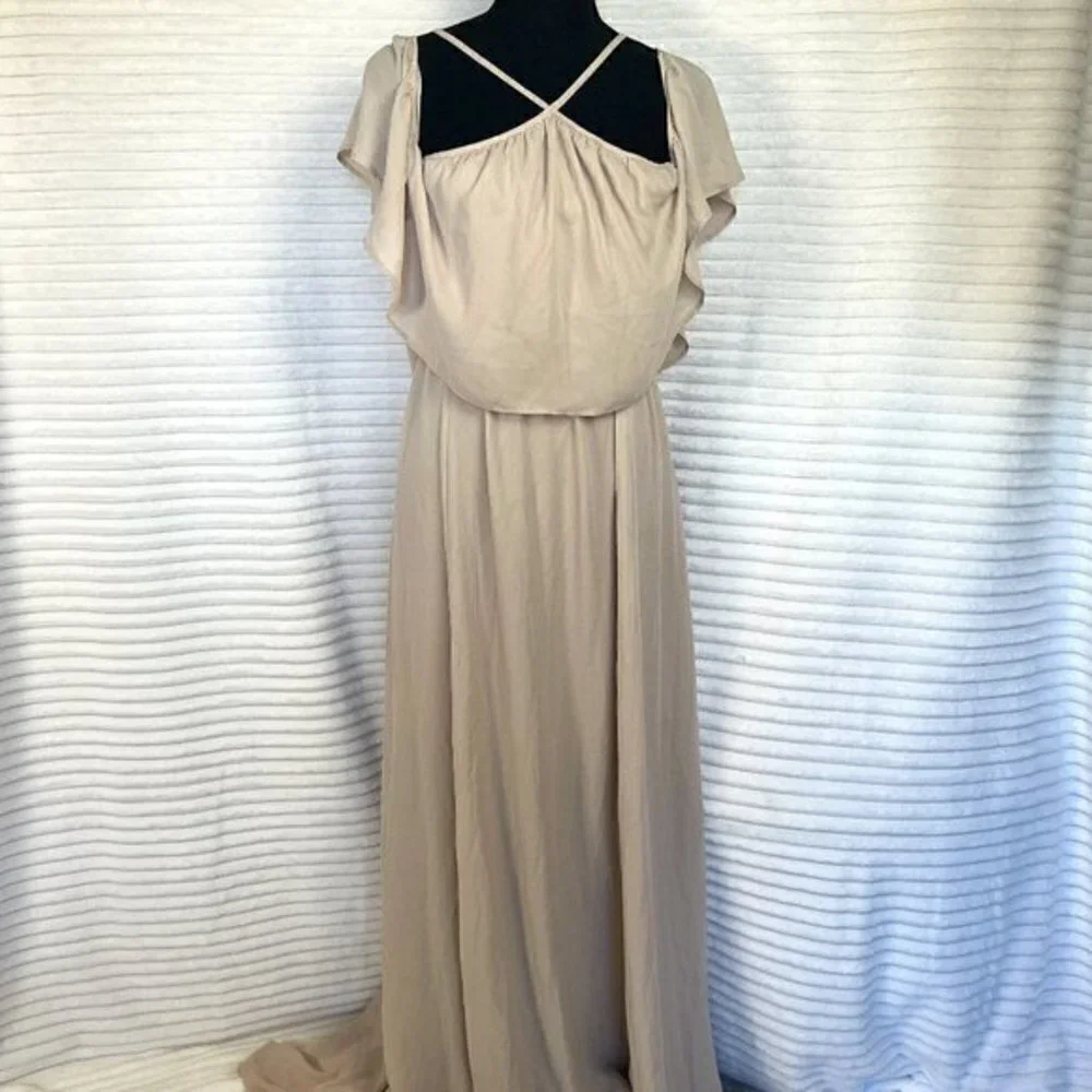 Boho Bridal Maxi Dress Cream Show Me Your Mumu Halter Off Shoulder NWT
